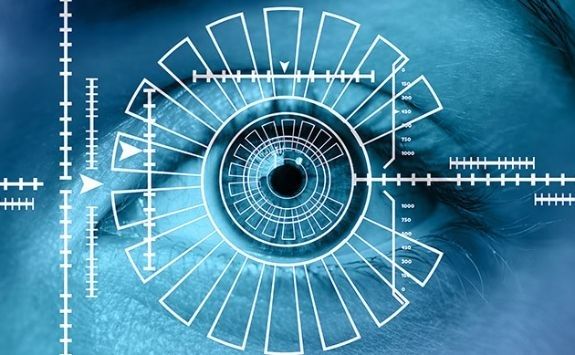 abstract image of an eye and computer processing chart